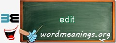 WordMeaning blackboard for edit